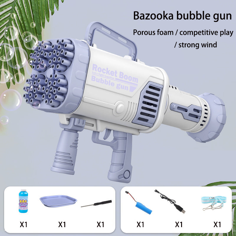 Bazooka 64 Hole Children's Hand Held Bubble Gun Vibrato Booth Net Red Explosion Children's Toy Girl