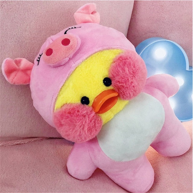 30cm Lalafanfan Kawaii Cafe Mimi Yellow Duck Plush Toy Cute Stuffed Doll Soft Animal Dolls Kids Toys Birthday Gift For Children