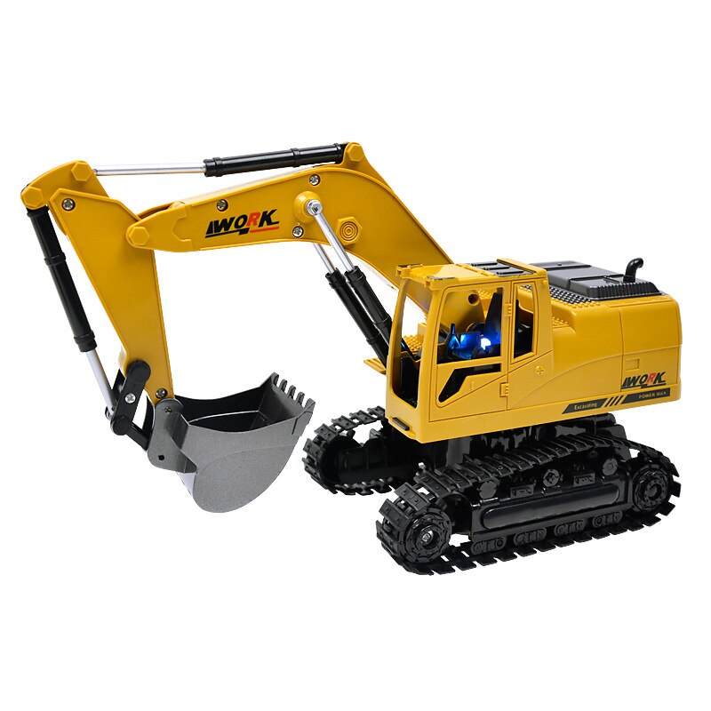 8CH Simulation RC excavator toys with Music and light Children's Boys RC truck toys gifts RC Engineering car tractor brinquedos