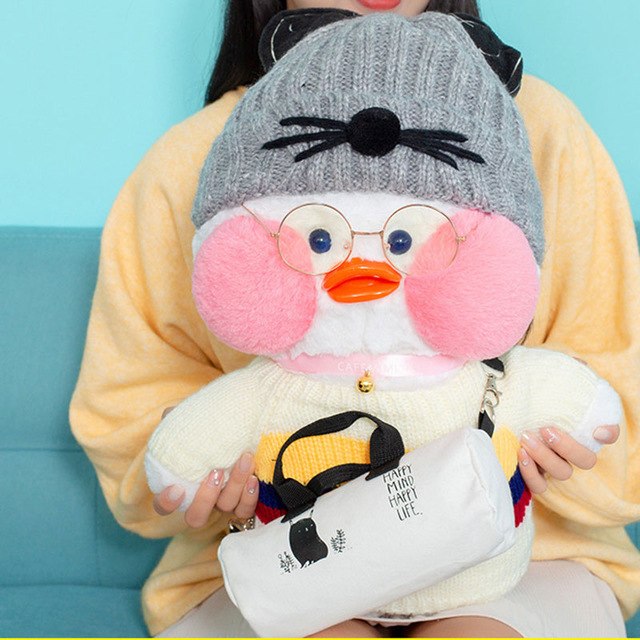 50CM Kawaii LaLafanfan Cafe Duck Plush Toy Cute Animal Duck Soft Stuffed Doll Kids Toys Christmas Birthday Gift for Children