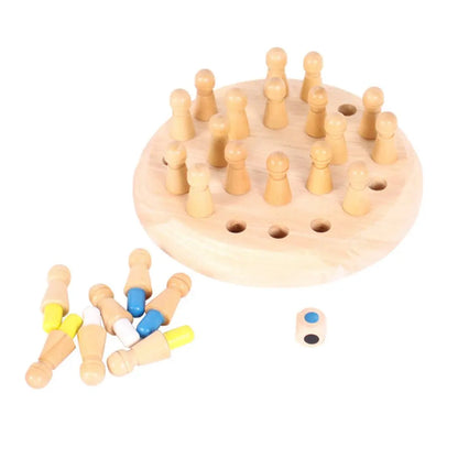 Kids Memory Match Stick Chess Wooden Chess Checkers Board Game Family Party Game Puzzle Baby Educational Toys