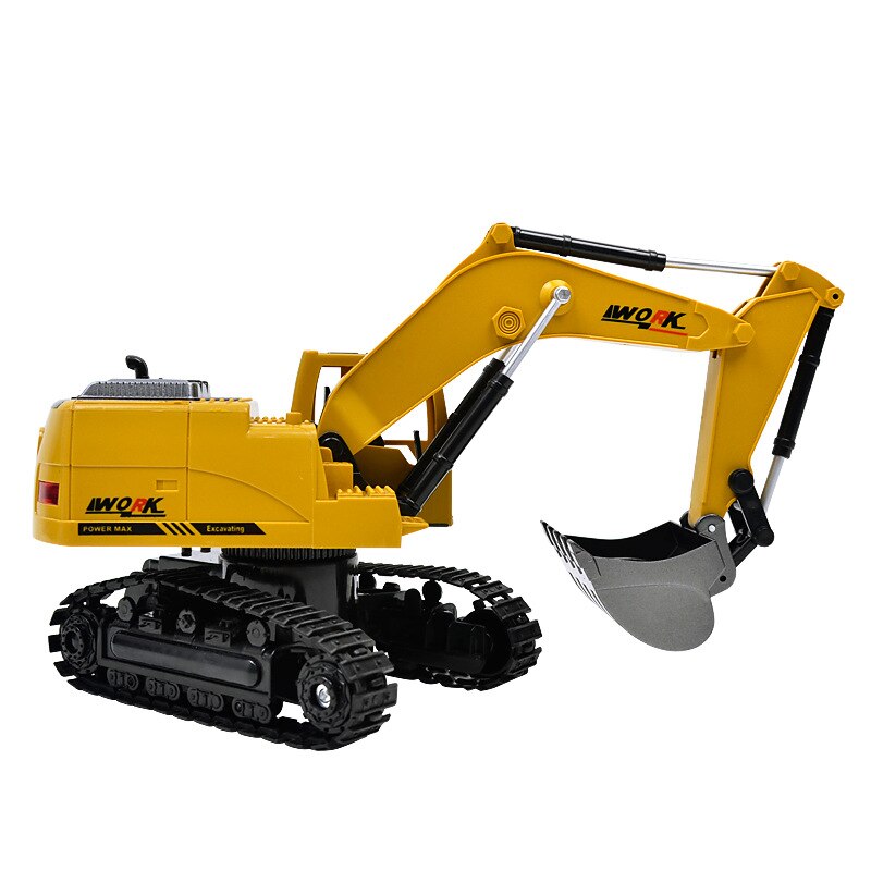 8CH Simulation RC excavator toys with Music and light Children's Boys RC truck toys gifts RC Engineering car tractor brinquedos