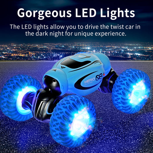 Lighting Twisting Car Dumper Climbing Car Wireless Charging Remote Control Double-Sided Car Boy Toy Car