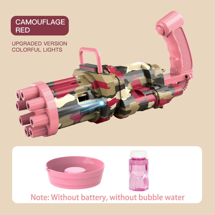 New Magic dolphin Gatling Bubble Gun Automatic Bubble Machine Gun Soap Bubble Blower Outdoor Kids Child Toy for Kids