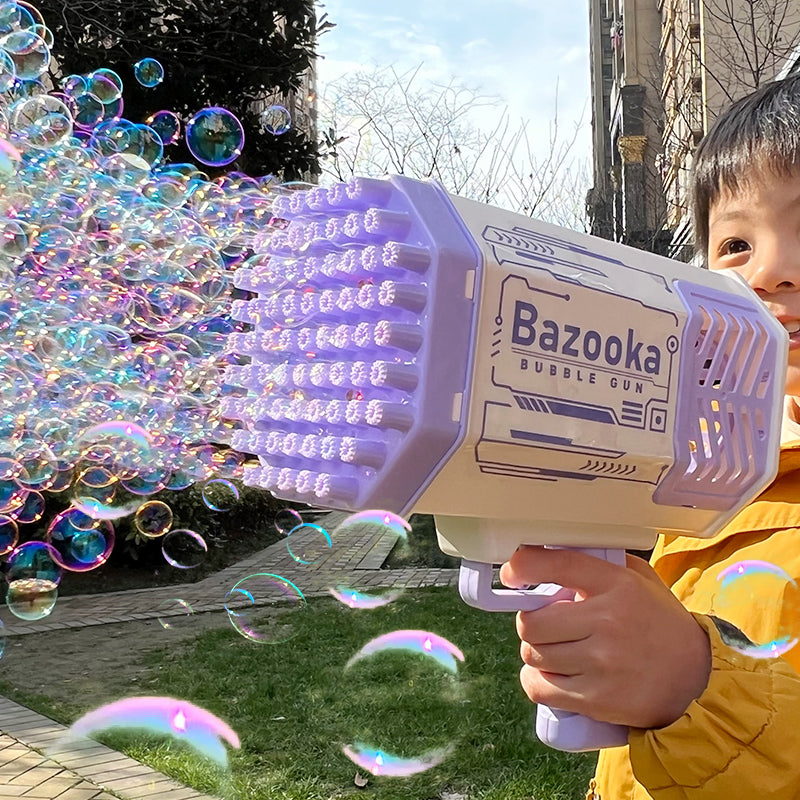 Bazooka 69-Hole Children's Hand-Held Bubble Gun Vibrato Booth Net Red Popular Children's Toy Girl