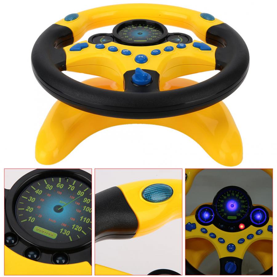 Simulation Steering Wheel with Light Baby Musical Developing Educational Toys Electronic Vocal Toys for Children Birthday