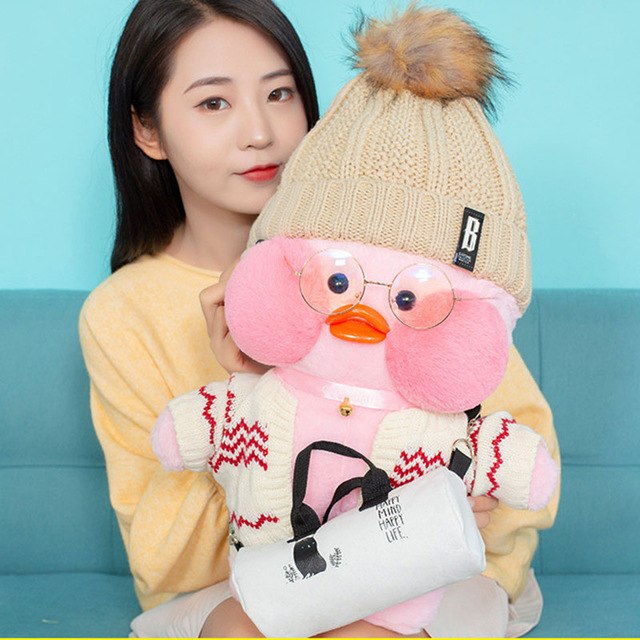 50CM Kawaii LaLafanfan Cafe Duck Plush Toy Cute Animal Duck Soft Stuffed Doll Kids Toys Christmas Birthday Gift for Children