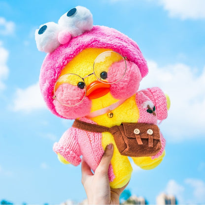 30cm Lalafanfan Kawaii Cafe Mimi Yellow Duck Plush Toy Cute Stuffed Doll Soft Animal Dolls Kids Toys Birthday Gift For Children