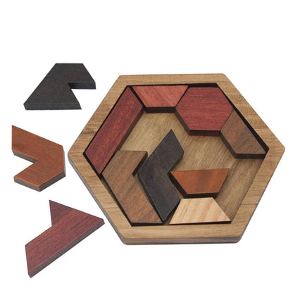 Funny Puzzles Wood Geometric Abnormity Shape Puzzle Wooden Toys Tangram/Jigsaw Board Kids Children Educational Toys for Boys