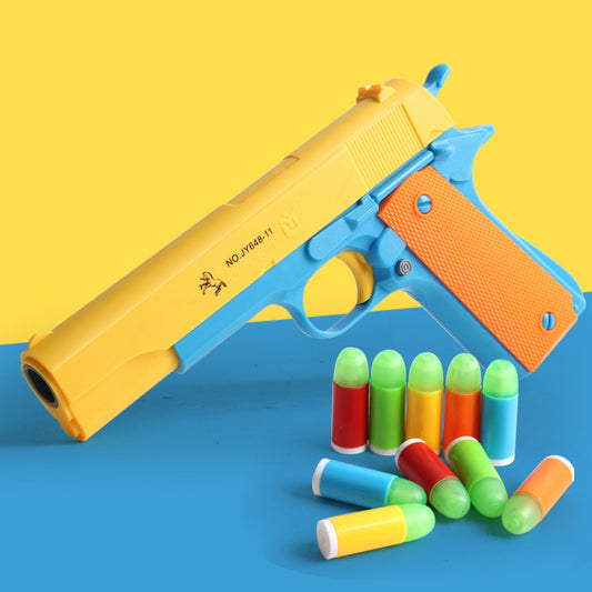 Children's Toy Gun Colt Soft Bullet Small Boys Eating Chicken Soft Bullet Gun