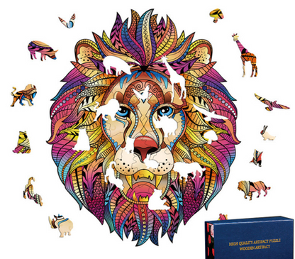 Tianma Hippocampus Lion shaped wooden puzzle irregular three-dimensional animal puzzle manufacturers wooden puzzle