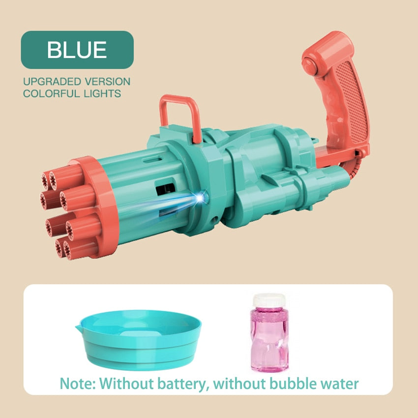 New Magic dolphin Gatling Bubble Gun Automatic Bubble Machine Gun Soap Bubble Blower Outdoor Kids Child Toy for Kids