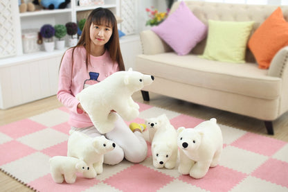 Polar Bear Sweet Cute Lovely Stuffed Baby Kids Toys for Girls Birthday Christmas Gift