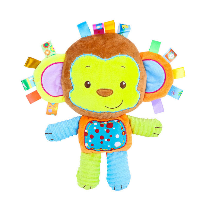 Happy Monkey Kids Baby Cute Plush Rattle Stuffed Animal Infant Educational Learning Toys Gift for Toddler Children 0 12 month