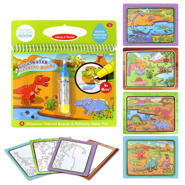 Magic Water Drawing Book Coloring Book Doodle & Magic Pen Painting Drawing Board For Kids Toys