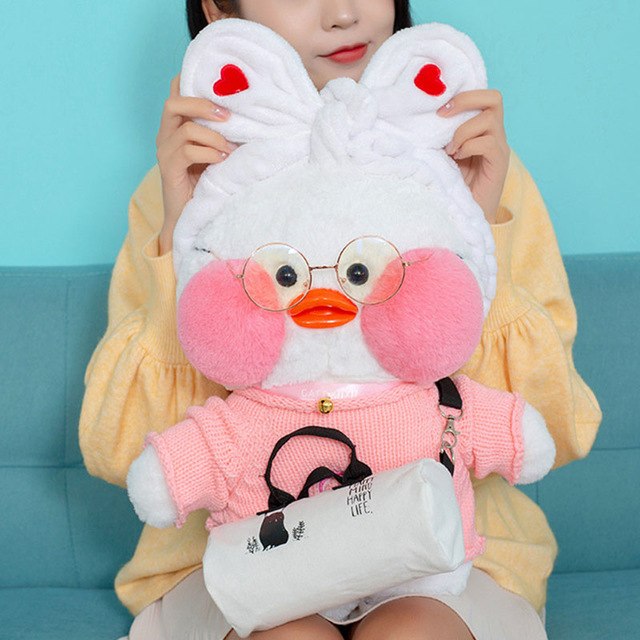 50CM Kawaii LaLafanfan Cafe Duck Plush Toy Cute Animal Duck Soft Stuffed Doll Kids Toys Christmas Birthday Gift for Children