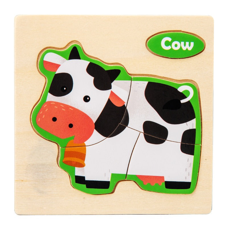 Early Education Puzzle Jitterbug With The Same Children's Educational Animal Enlightenment Cognitive Puzzle Board Toys