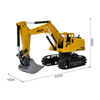 8CH Simulation RC excavator toys with Music and light Children's Boys RC truck toys gifts RC Engineering car tractor brinquedos