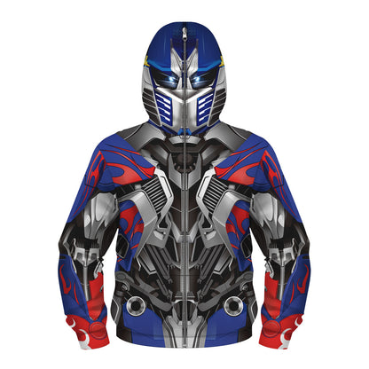 New Bumblebee Captain America Avengers 3D Digital Printing Children's Role-Playing Masked Long Sleeve Children's Sweater