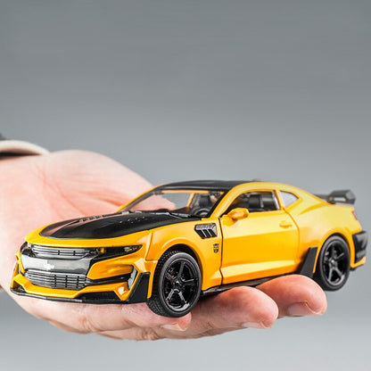 KIDAMI 1:32 Alloy Diecast Car Model Chevrolet Camaro Pull Back Sound Light Kids Toy Car Collection for Children's Gifts машинки