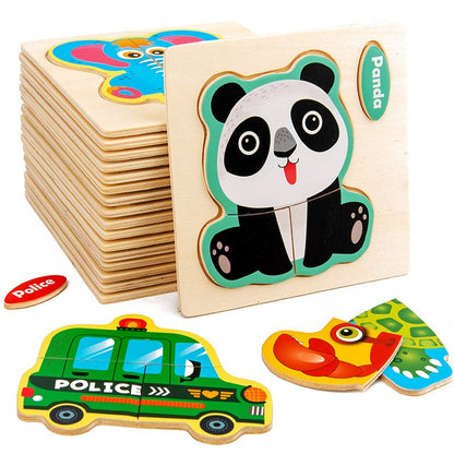 Early Education Puzzle Jitterbug With The Same Children's Educational Animal Enlightenment Cognitive Puzzle Board Toys