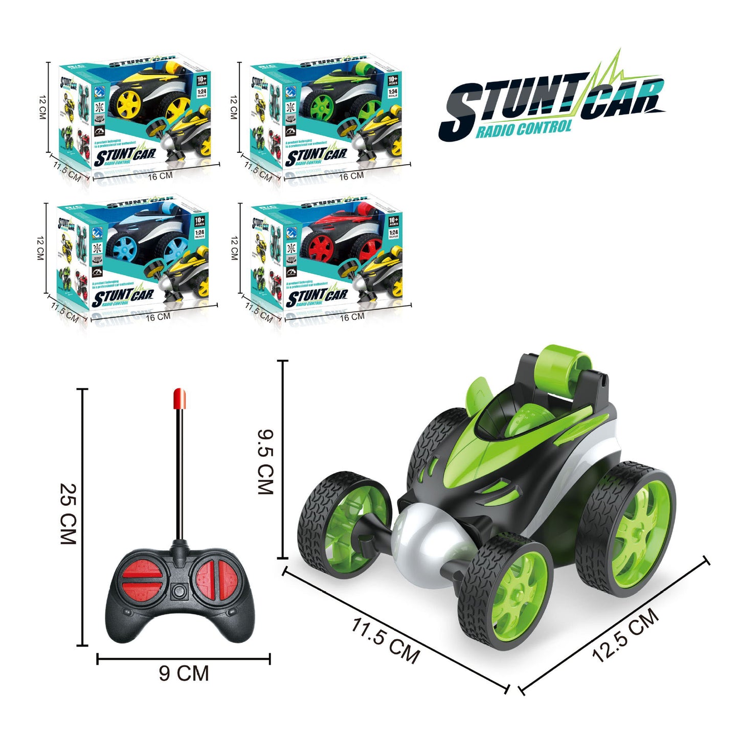 Electric Remote Control Dumper Stunt Car Toy Tumbling Stunt Double-Sided Car Electric Children's Toys