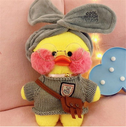 30cm Lalafanfan Kawaii Cafe Mimi Yellow Duck Plush Toy Cute Stuffed Doll Soft Animal Dolls Kids Toys Birthday Gift For Children