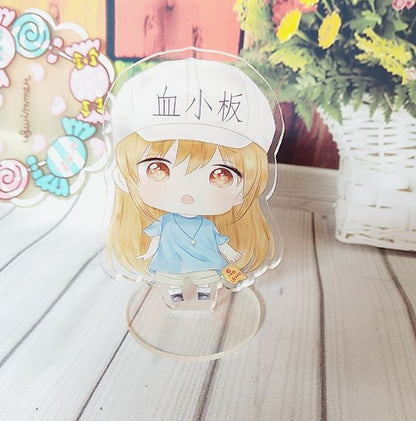 1 Pc Cute Anime Cells at Work Acrylic Stand Figure Model Double Sided Plate Holder Action Figure Toy