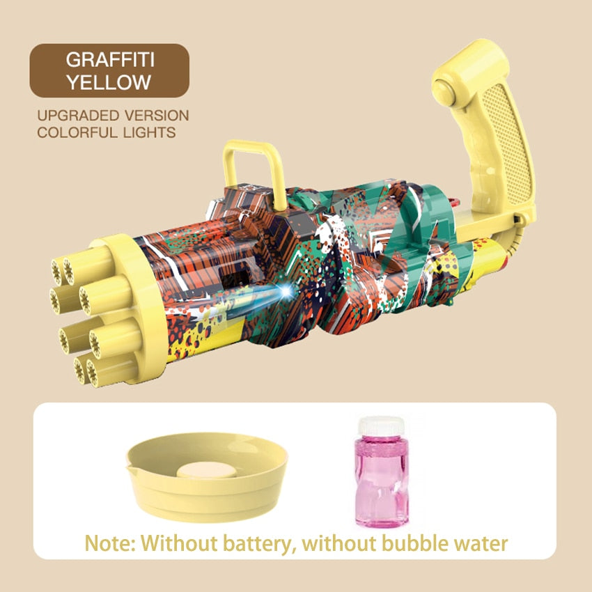 New Magic dolphin Gatling Bubble Gun Automatic Bubble Machine Gun Soap Bubble Blower Outdoor Kids Child Toy for Kids