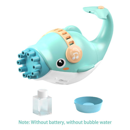 New Magic dolphin Gatling Bubble Gun Automatic Bubble Machine Gun Soap Bubble Blower Outdoor Kids Child Toy for Kids