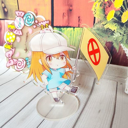 1 Pc Cute Anime Cells at Work Acrylic Stand Figure Model Double Sided Plate Holder Action Figure Toy