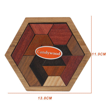 Funny Puzzles Wood Geometric Abnormity Shape Puzzle Wooden Toys Tangram/Jigsaw Board Kids Children Educational Toys for Boys