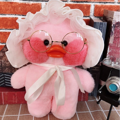 30cm Lalafanfan Kawaii Cafe Mimi Yellow Duck Plush Toy Cute Stuffed Doll Soft Animal Dolls Kids Toys Birthday Gift For Children