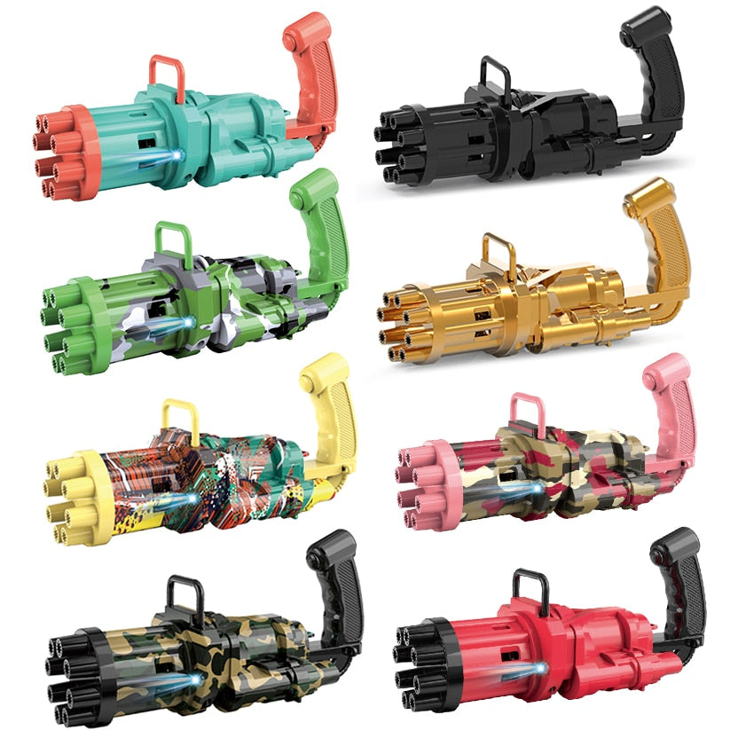 New Magic dolphin Gatling Bubble Gun Automatic Bubble Machine Gun Soap Bubble Blower Outdoor Kids Child Toy for Kids