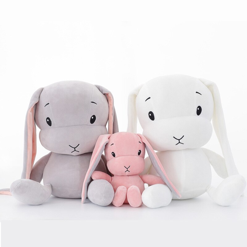 25CM Cute rabbit plush toys Bunny Stuffed &Plush Animal Baby Toys doll baby accompany sleep toy gifts For kids WJ491