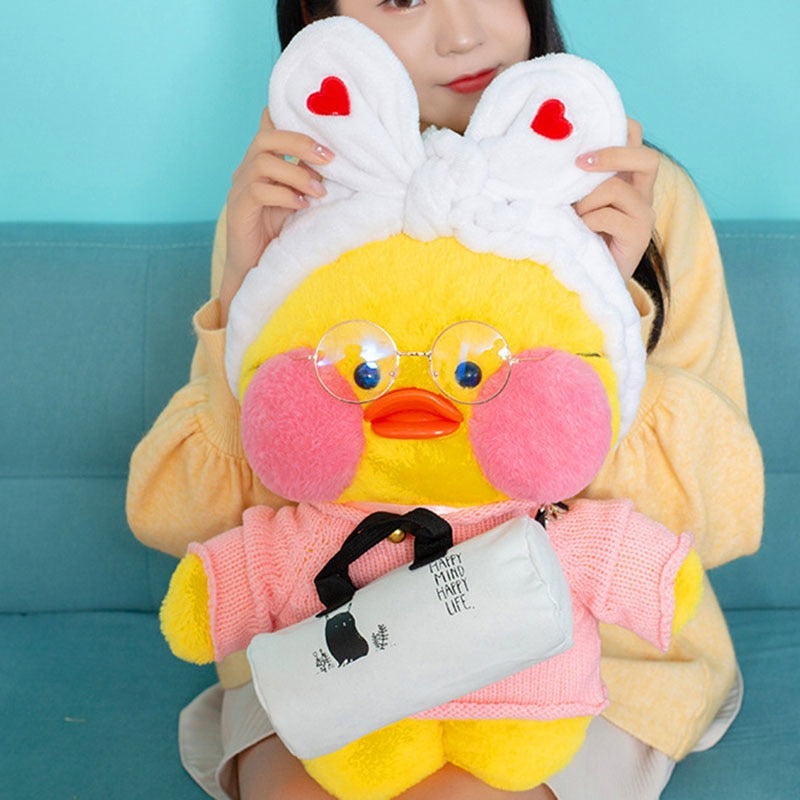 50CM Kawaii LaLafanfan Cafe Duck Plush Toy Cute Animal Duck Soft Stuffed Doll Kids Toys Christmas Birthday Gift for Children