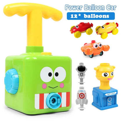 NEW Power Balloon Launch Tower Toys Puzzle  Air Power Balloon Car Science Experimen Toy