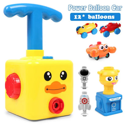 NEW Power Balloon Launch Tower Toys Puzzle  Air Power Balloon Car Science Experimen Toy