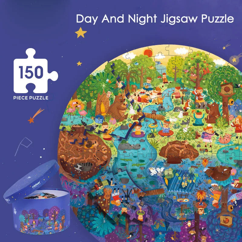 MiDeer Puzzle 150PCS Puzzles Toys Educational Toys Hand-painted Jigsaw Board Style Puzzles Box Set for Kids Gifts >3 Years Old