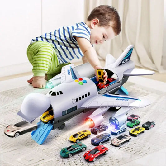 Toy Aircraft Music Story Simulation Track Inertia Children'S Toy Aircraft Large Size Passenger Plane Kids Airliner Toy Car