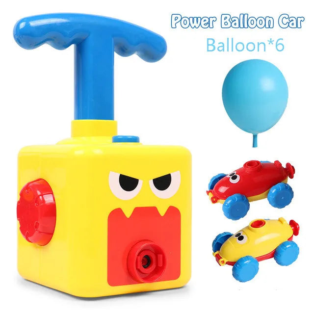 NEW Power Balloon Launch Tower Toys Puzzle  Air Power Balloon Car Science Experimen Toy