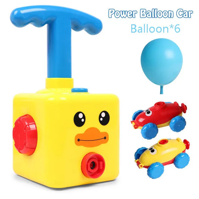 NEW Power Balloon Launch Tower Toys Puzzle  Air Power Balloon Car Science Experimen Toy