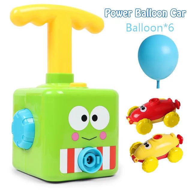 NEW Power Balloon Launch Tower Toys Puzzle  Air Power Balloon Car Science Experimen Toy