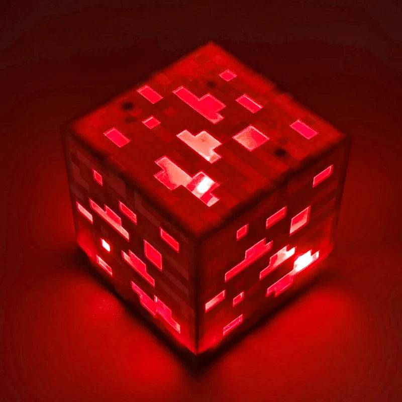 Night lights for children in the form of flasks with potions, cubes, and torches from the game Minecraft