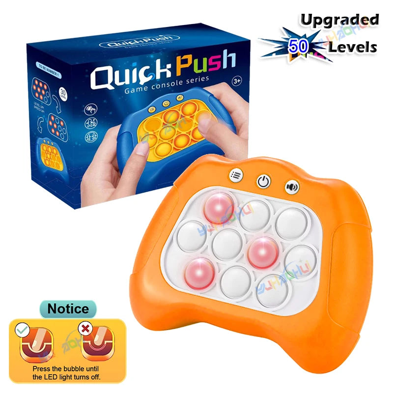 Upgraded Quick Push game console. Anti stress relief sensory toys for adults and kids