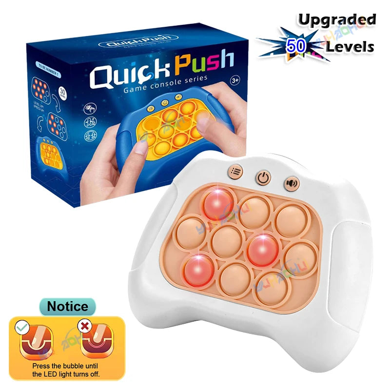 Upgraded Quick Push game console. Anti stress relief sensory toys for adults and kids