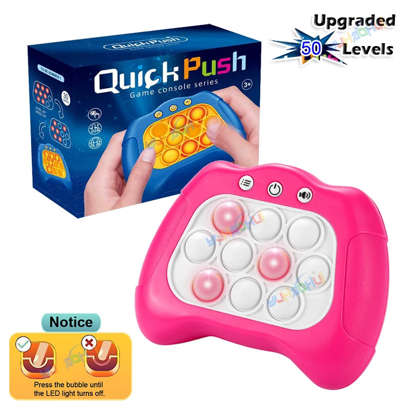 Upgraded Quick Push game console. Anti stress relief sensory toys for adults and kids