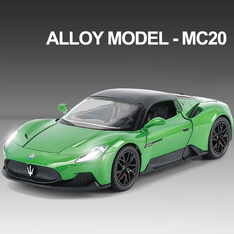 Maserati Mc20 Supercar Alloy Car.Model with Pull Back Sound for Kids.Toy Model.