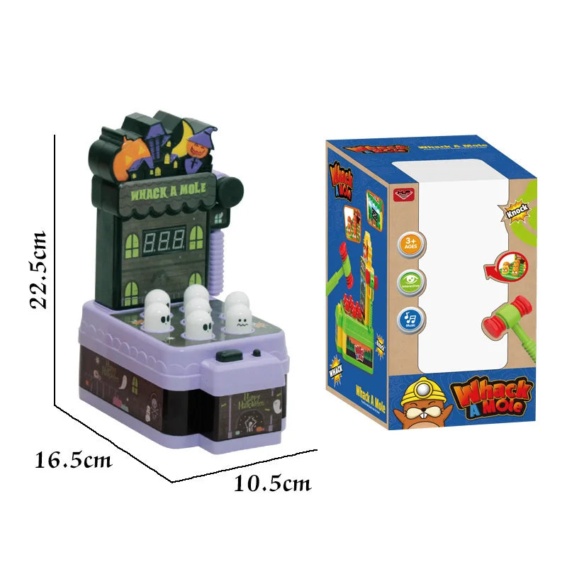 Christmas and Halloween themed Whack hammer toy for kids.