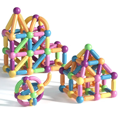 A set of magnetic building blocks for children